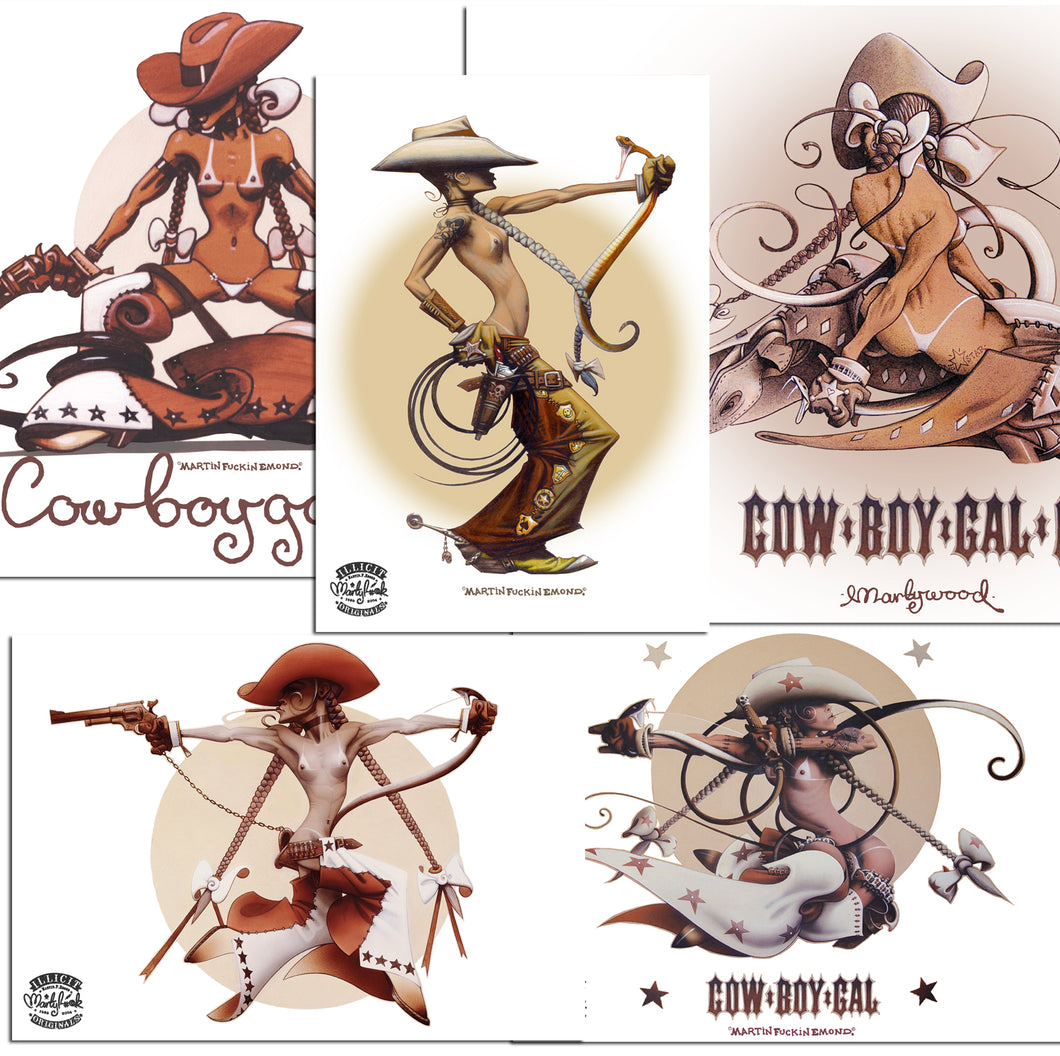 Martin Emond Poster set - Cowboygirls