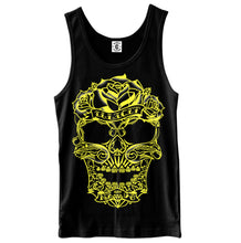 Tattoo Skull - yellow print